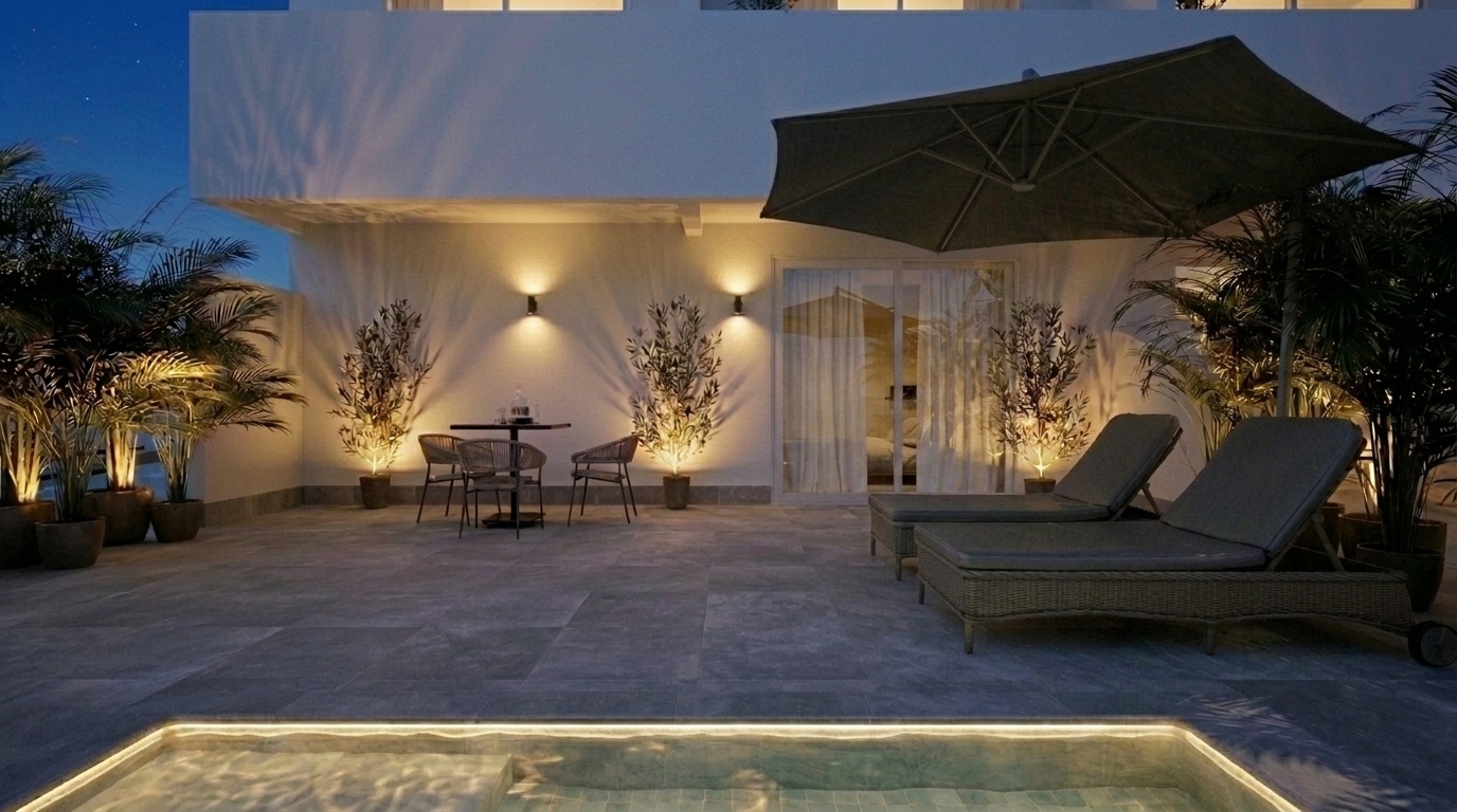 Terraza 514 de noche
