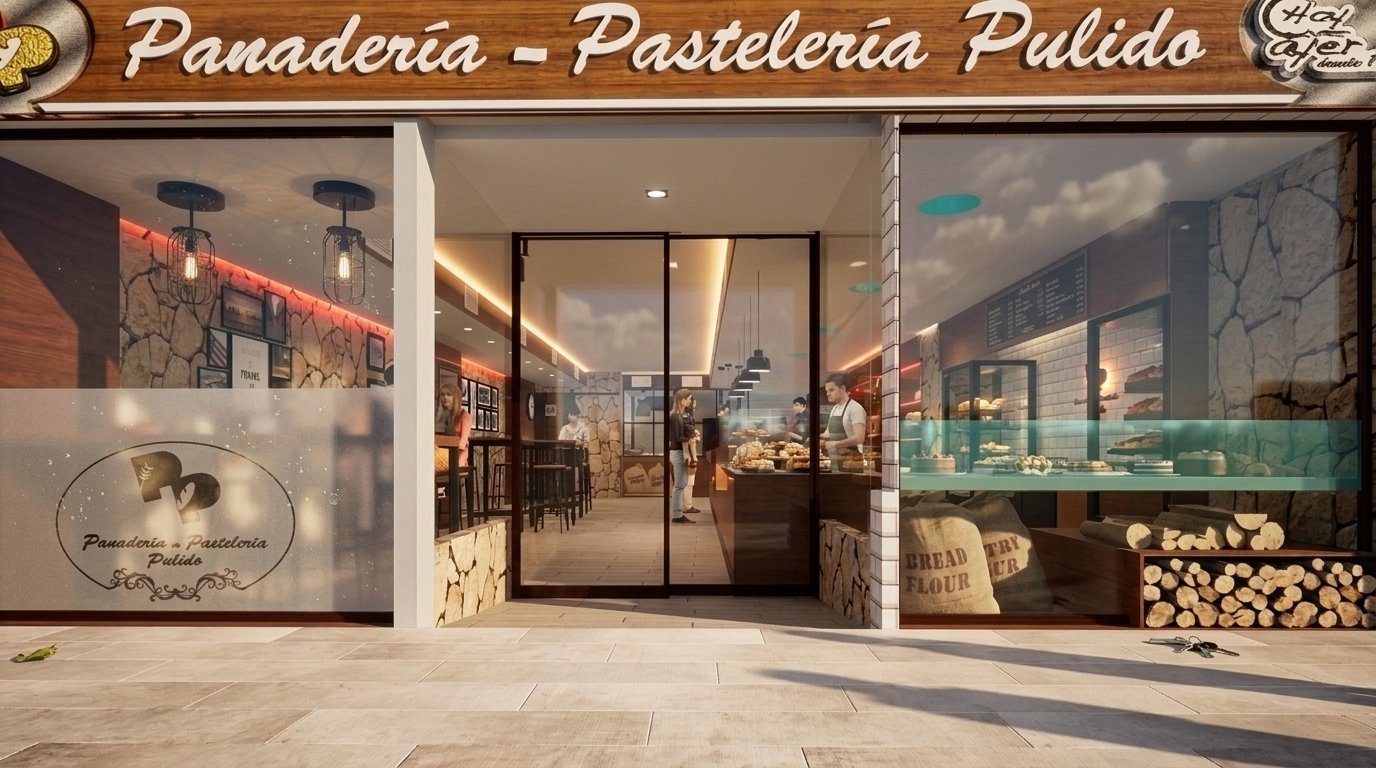 Mostrador de pastelería y panadería